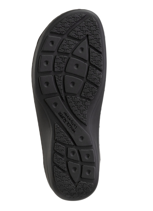 Sandaletten & Pantoletten - Waldläufer Pantolette mit Metallschmuck mit Glitzersteinchen, in Größe 3 1/2 bis 8, in Farbe SCHWARZ Ansicht 3