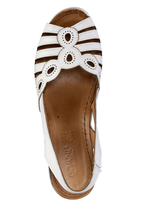 Sandaletten & Pantoletten - Gemini, klassische Damen-Sandaletten, Weite G, aus Leder, in Größe 036 bis 042, in Farbe JEANS Ansicht 8