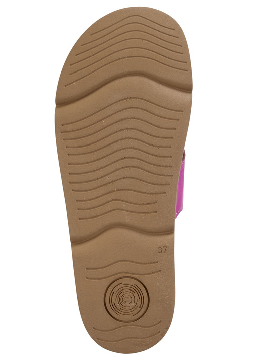 Sandaletten & Pantoletten - Gemini Pantolette aus Nappaleder mit Perforation, in Größe 036 bis 042, in Farbe PINK Ansicht 3