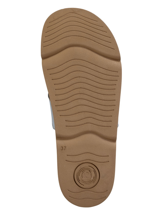 Sandaletten & Pantoletten - Gemini Pantolette aus Nappaleder mit Perforation, in Größe 036 bis 042, in Farbe JEANS Ansicht 3