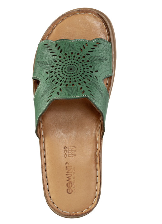 Sandaletten & Pantoletten - Gemini Pantolette aus Nappaleder mit Perforation, in Größe 036 bis 042, in Farbe PINK Ansicht 11