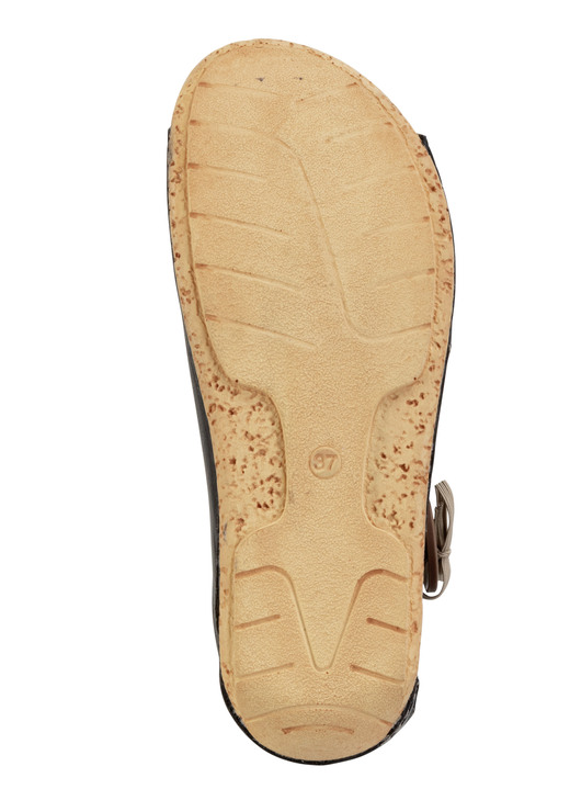 Sandaletten & Pantoletten - Gemini Sandale aus teils schattiertem Rind-Nappaleder, in Größe 036 bis 042, in Farbe SCHWARZ Ansicht 3