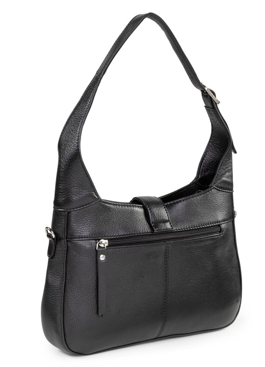 Taschen - Laurina Tasche aus genarbtem Nappaleder, in Farbe SCHWARZ Ansicht 2