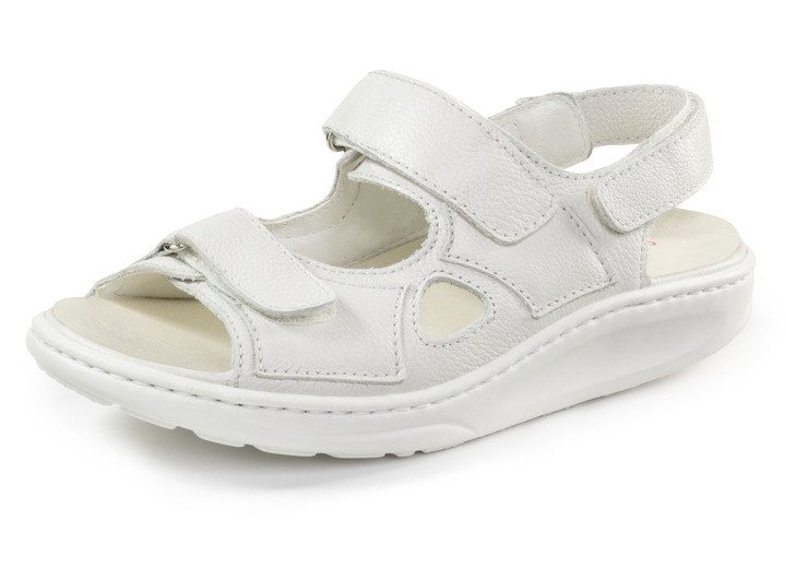 Sandaletten & Pantoletten - Waldläufer, bequeme Damen-Sandalen, Weite H, mit herausnehmbarem Fußbett Ansicht 8 Sandaletten & Pantoletten - Waldläufer, bequeme Damen-Sandalen, Weite H, mit herausnehmbarem Fußbett, in Größe 3 1/2 bis 8, in Farbe STAHLBLAU Ansicht 8