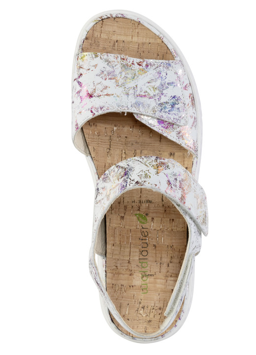 Sandaletten & Pantoletten - Waldläufer Sandale aus glänzend bedrucktem Nubukleder, in Größe 3 1/2 bis 8, in Farbe ECRU-BUNT Ansicht 2
