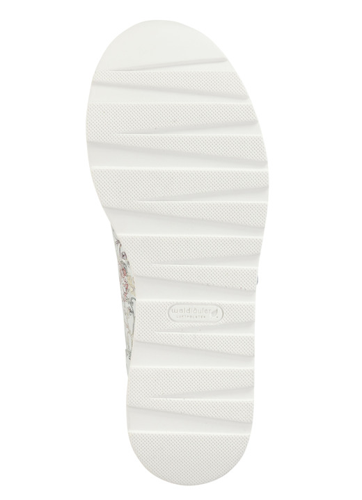 Slipper & Schnürschuhe - Waldläufer Sneaker aus floral bedrucktem Nubukleder, in Größe 3 1/2 bis 8, in Farbe EISBLAU-BUNT Ansicht 3