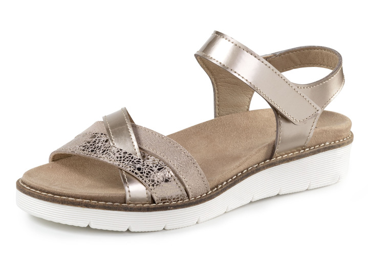 Sandaletten & Pantoletten - ELENA EDEN, modische Damen-Sandale, Weite H, mit herausnehmbarem Fußbett, in Größe 036 bis 042, in Farbe BLEU Ansicht 8