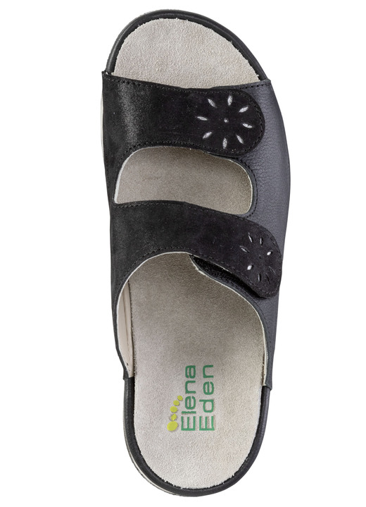 Sandaletten & Pantoletten - ELENA EDEN, bequeme Damen-Pantoletten, Weite H, mit herausnehmbarem Fußbett, in Größe 036 bis 042, in Farbe TAUPE-ANTIKBRONZE Ansicht 5