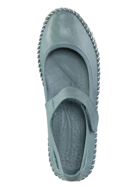 Slipper & Schnürschuhe - Gemini Mokassin-Slipper mit dezenter Knitter-Struktur, in Größe 036 bis 042, in Farbe JEANS Ansicht 2