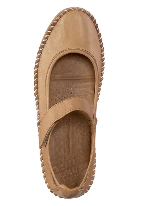 Slipper & Schnürschuhe - Gemini Mokassin-Slipper mit dezenter Knitter-Struktur, in Größe 036 bis 042, in Farbe JEANS Ansicht 8