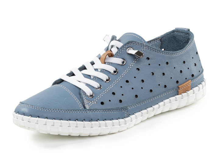 Slipper & Schnürschuhe - Gemini, sommerliche Damen-Schnürschuhe, Weite G, mit herausnehmbarem Fußbett, in Größe 036 bis 042, in Farbe JEANS Ansicht 1