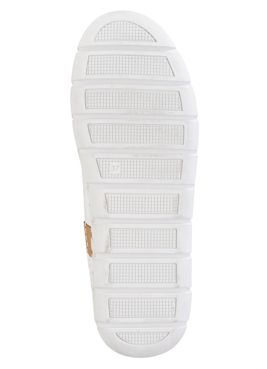 Slipper & Schnürschuhe - ELENA EDEN Slipper mit Knitter-Struktur, in Größe 036 bis 041, in Farbe JEANS-WEISS Ansicht 3