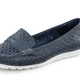 Slipper & Schnürschuhe - Gemini Slipper aus Nappaleder mit Lederspange, in Größe 036 bis 042, in Farbe WEISS – Farbe MARINE – Ansicht 1