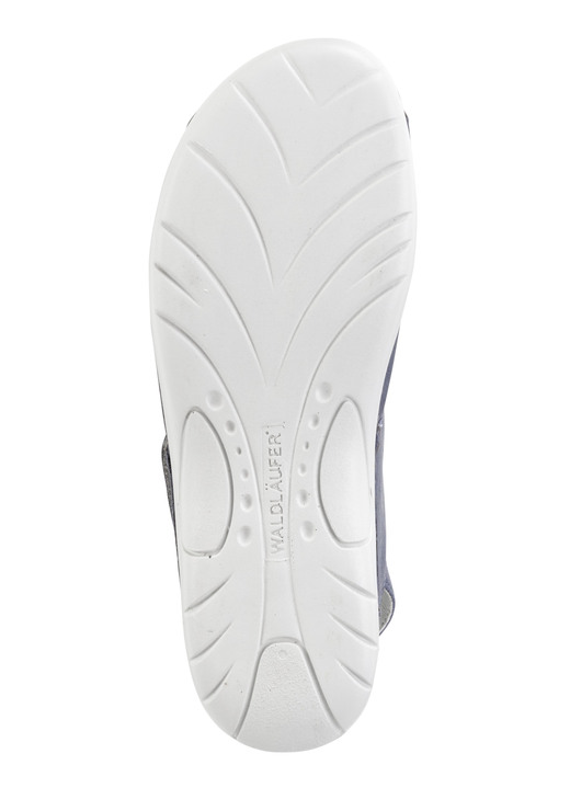 Sandaletten & Pantoletten - Waldläufer Sandale mit Metallschmuck mit Glitzersteinchen, in Größe 4 bis 8 1/2, in Farbe STAHLBLAU Ansicht 3