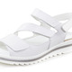 Sandaletten & Pantoletten - Waldläufer, bequeme Damen-Sandalen, Weite H, mit herausnehmbarem Fußbett, in Größe 3 1/2 bis 8, in Farbe JEANSBLAU – Farbe WEISS – Ansicht 1
