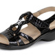 Sandaletten & Pantoletten - ELENA EDEN, schicke Damen-Sandalen, Weite H, mit herausnehmbarem Fußbett, in Größe 036 bis 042, in Farbe ECRU – Farbe SCHWARZ – Ansicht 1