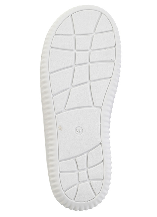 Schuhe - ELENA EDEN Pantolette mit teilweise schimmerndem Zebra-Druck, in Größe 036 bis 042, in Farbe PERLGRAU Ansicht 3