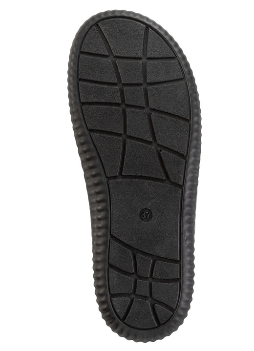 Schuhe - ELENA EDEN Pantolette mit teilweise schimmerndem Zebra-Druck, in Größe 036 bis 042, in Farbe PERLGRAU Ansicht 6