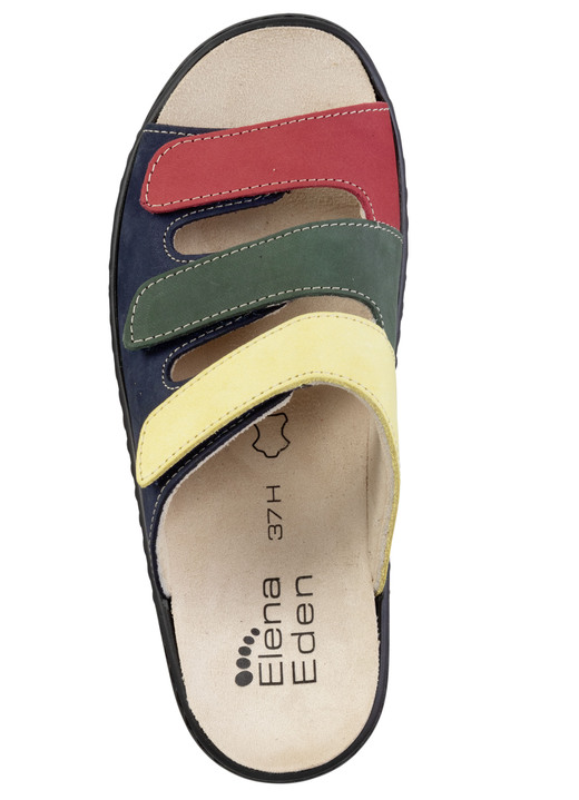 Sandaletten & Pantoletten - ELENA EDEN Pantolette aus Nubukleder, in Größe 036 bis 042, in Farbe MARINE-BUNT Ansicht 2