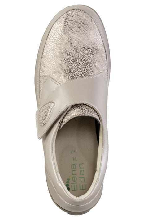 Schuhe - ELENA EDEN Klettschuh aus schimmerndem Nappaleder, in Größe 036 bis 042, in Farbe BEIGE Ansicht 2