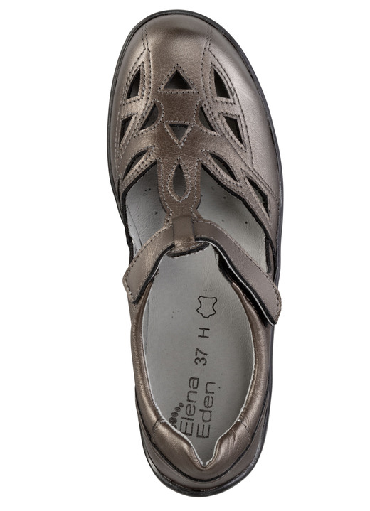 Slipper & Schnürschuhe - ELENA EDEN, sommerliche Damen-Slipper, Weite H, mit herausnehmbarem Fußbett, in Größe 036 bis 042, in Farbe BRONZE Ansicht 2