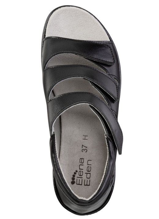 Sandaletten & Pantoletten - ELENA EDEN Sandale aus teilweise schimmerndem Nappaleder, in Größe 036 bis 042, in Farbe SCHWARZ Ansicht 2
