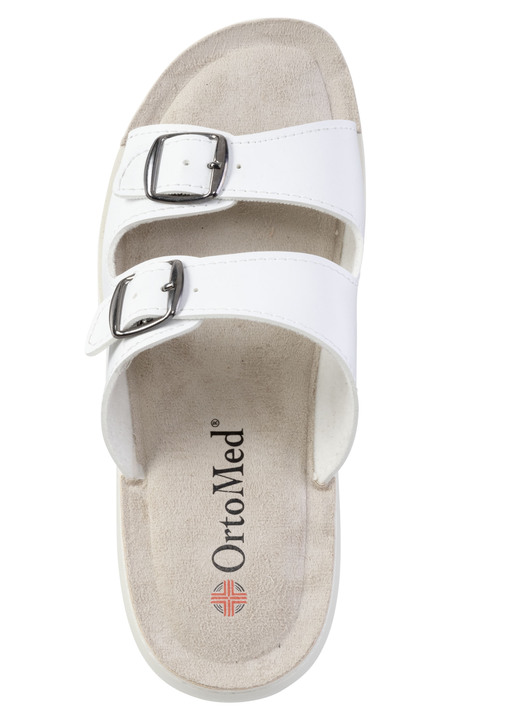 Sandaletten & Pantoletten - Zweierpack Pantoletten aus Nubuk- und Nappasynthetik, in Größe 036 bis 042, in Farbe 1X SCHWARZ, 1X WEISS Ansicht 5