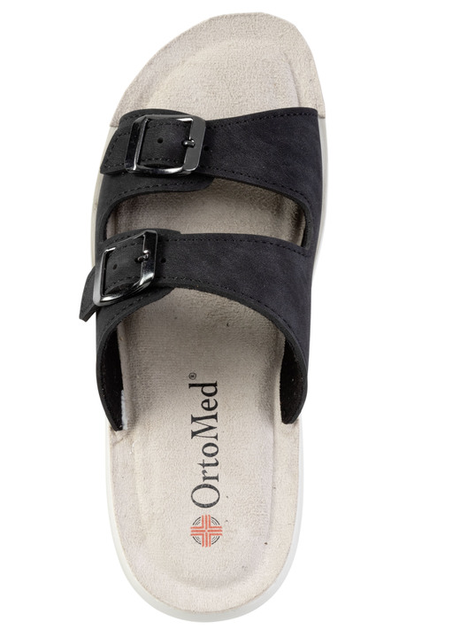 Sandaletten & Pantoletten - Zweierpack Pantoletten aus Nubuk- und Nappasynthetik, in Größe 036 bis 042, in Farbe 1X SCHWARZ, 1X WEISS Ansicht 2