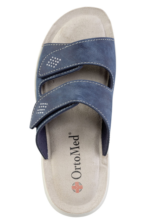 Sandaletten & Pantoletten - Pantolette mit Glitzersteinchen, in Größe 036 bis 042, in Farbe JEANS Ansicht 2