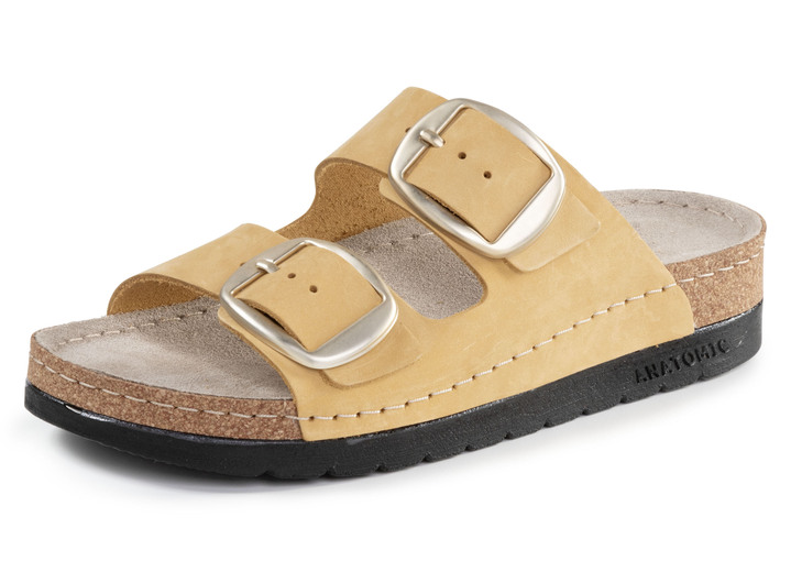 Sandaletten & Pantoletten - ELENA EDEN Pantolette aus Nubukleder, in Größe 036 bis 041, in Farbe SAND Ansicht 7
