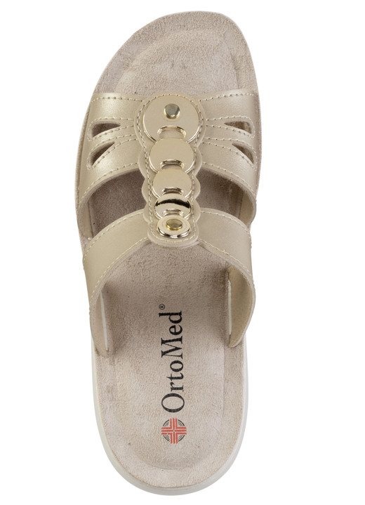 Sandaletten & Pantoletten - Pantolette mit glänzendem Schmuck, in Größe 036 bis 042, in Farbe WEISS Ansicht 5