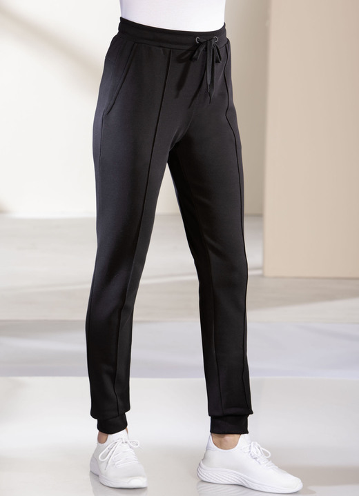 Freizeithosen - Freizeithose mit Biesennaht, in Größe 019 bis 052, in Farbe SCHWARZ Ansicht 2