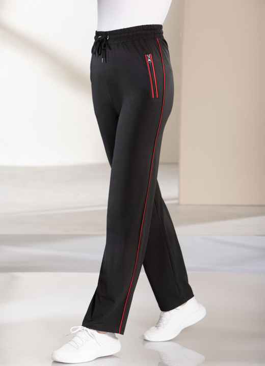 Freizeithosen - Freizeithose mit Kontrastpaspel Ansicht 2 Freizeithosen - Freizeithose mit Kontrastpaspel, in Größe 019 bis 050, in Farbe MARINE Ansicht 2