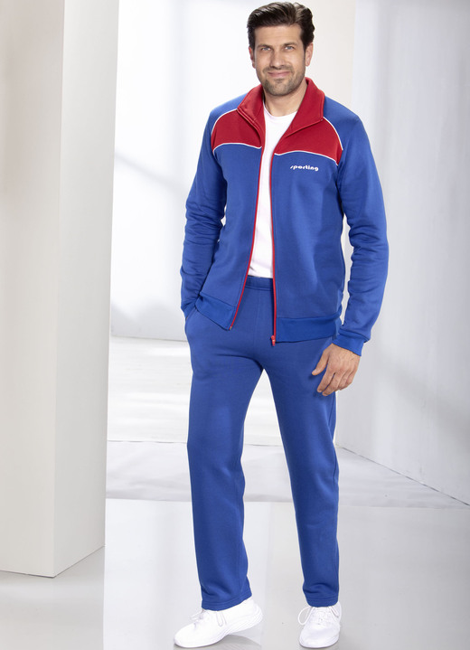 Freizeitanzüge - Freizeitanzug mit Dehnbund, in Größe 024 bis 062, in Farbe ROYALBLAU-ROT Ansicht 2