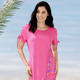 Strandkleider - Laurina Kleid mit schimmerndem Druck – Farbe PINK – Ansicht 1 Strandkleider - Laurina Kleid mit schimmerndem Druck, in Größe 036 bis 054, in Farbe PINK – Farbe PINK – Ansicht 1