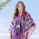 Strandkleider - Laurina Tunika, leicht transparent, in Größe 1 (36-42) bis 3 (50-54), in Farbe LILA-BUNT – Farbe LILA-BUNT – Ansicht 1
