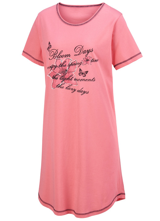 Kurzarm - Zweierpack Nachthemden, Kurzarm mit Rundhals Ansicht 6 Kurzarm - Zweierpack Nachthemden, Kurzarm mit Rundhals, in Größe 036 bis 060, in Farbe FLIEDER/TÜRKIS Ansicht 6