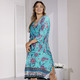 Langarm - Kaftan, wadenlang und 3/4 langen Ärmeln – Farbe TÜRKIS-BUNT – Ansicht 1 Langarm - Kaftan, wadenlang und 3/4 langen Ärmeln, in Größe 038 bis 062, in Farbe TÜRKIS-BUNT – Farbe TÜRKIS-BUNT – Ansicht 1