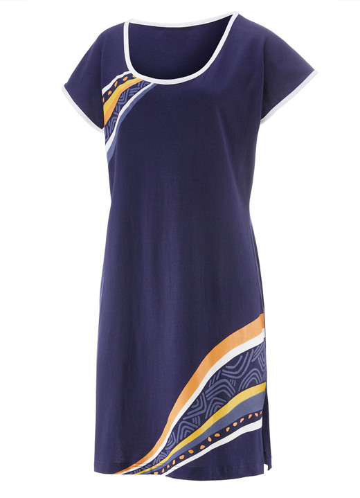 Kurzarm - Zweierpack Nachthemden, kürzer geschnitten aus Baumwolle Ansicht 5 Kurzarm - Zweierpack Nachthemden, kürzer geschnitten aus Baumwolle, in Größe 036 bis 052, in Farbe 1X BEERE, 1X MARINE Ansicht 5