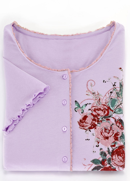 Kurzarm - Zweierpack Nachthemden aus nachhaltigem Baumwollanbau Ansicht 8 Kurzarm - Zweierpack Nachthemden aus nachhaltigem Baumwollanbau, in Größe 036 bis 060, in Farbe 1X OLIV-BUNT, 1x BORDEAUX-BUNT Ansicht 8