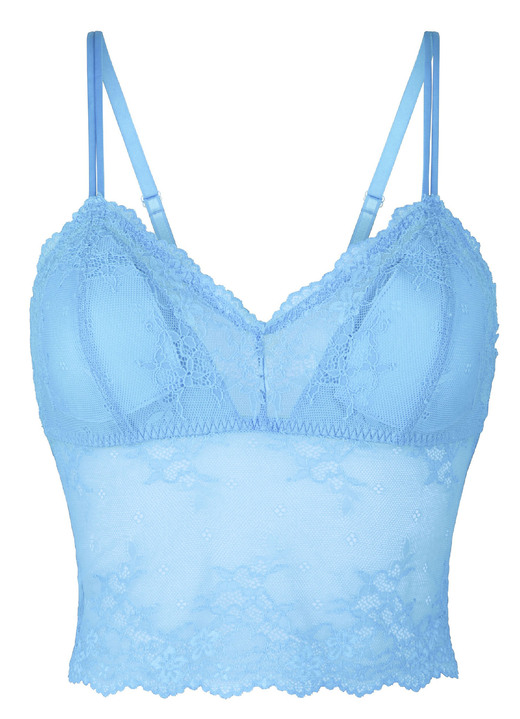 Bustiers - Zauberhaftes LingaDore Bustier aus zarter Elastikspitze, in Größe L (40) bis XL (42), in Farbe TÜRKISBLAU Ansicht 3