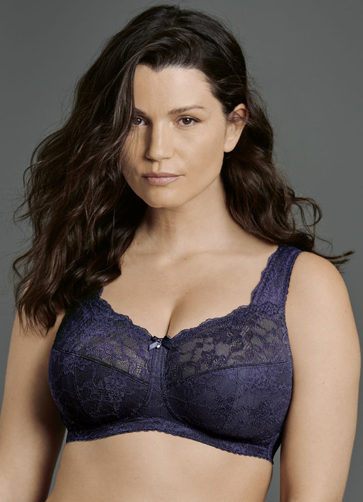 Soft-BH - Rosa Faia BH aus hübscher Elastikspitze Ansicht 4 Soft-BH - Rosa Faia BH aus hübscher Elastikspitze, in Größe 075 bis 105, in Cup C, in Farbe MARINE Ansicht 4