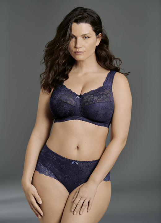 Soft-BH - Rosa Faia BH aus hübscher Elastikspitze, in Größe 075 bis 105, in Cup C, in Farbe MARINE Ansicht 3