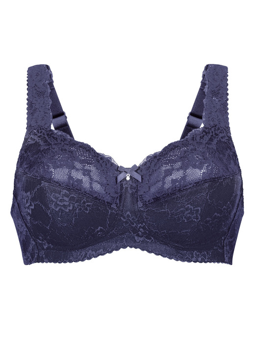 Soft-BH - Rosa Faia BH aus hübscher Elastikspitze Ansicht 7 Soft-BH - Rosa Faia BH aus hübscher Elastikspitze, in Größe 075 bis 105, in Cup C, in Farbe MARINE Ansicht 7