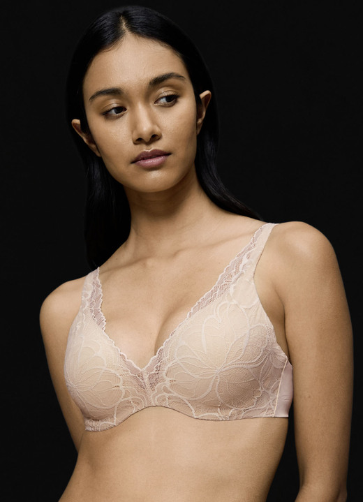 Bügel-BH - Triumph Body Make-Up Illusion Lace BH mit flexiblen Komfortbügeln, in Größe 070 bis 090, in Cup B, in Farbe PUDER Ansicht 2