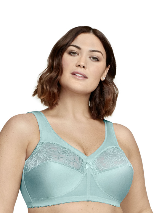 Soft-BH - Glamorise Stütz-BH mit Spitze Ansicht 13 Soft-BH - Glamorise Stütz-BH mit Spitze, in Größe 080 bis 130, in Cup H, in Farbe PETROL Ansicht 13