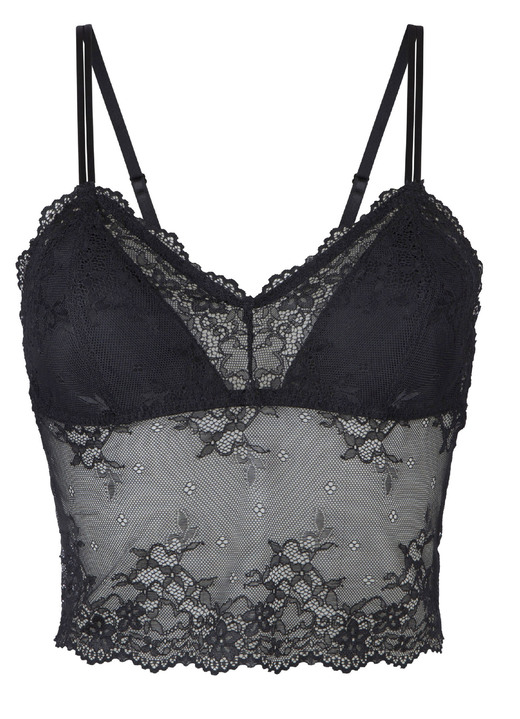 Soft-BH - Zauberhaftes LingaDore Bustier aus zarter Elastikspitze Ansicht 4 Soft-BH - Zauberhaftes LingaDore Bustier aus zarter Elastikspitze, in Größe L (40) bis XXL (44), in Farbe SCHWARZ Ansicht 4