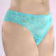 Dessous - Sexy Dreierpack Stringtangas aus elastischer Spitze, in Größe 036 bis 050, in Farbe TÜRKIS – Farbe TÜRKIS – Ansicht 2