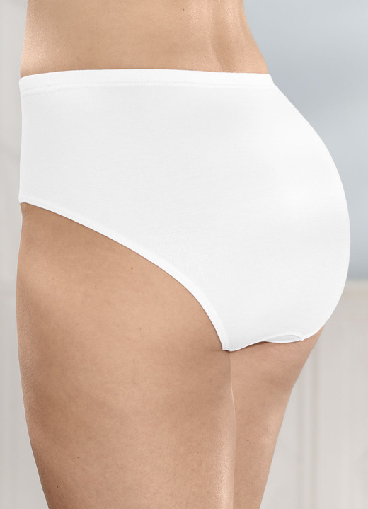 Slips - Dreierpack Slips aus anschmiegsamem Material, in Größe 038 bis 050, in Farbe 2X ROSA, 1X WEISS Ansicht 4