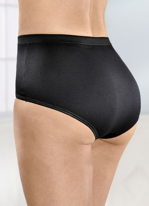 Slips - Viererpack Slips mit Spitzeneinsätzen Ansicht 2 Slips - Viererpack Slips mit Spitzeneinsätzen, in Größe 038 bis 052, in Farbe 2X SCHWARZ, 2X WEISS Ansicht 2